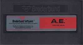 Cartridge artwork for A.e. on the Commodore VIC-20.