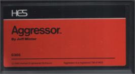 Cartridge artwork for Aggressor on the Commodore VIC-20.