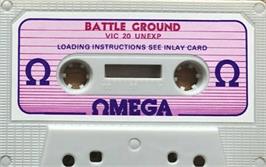 Cartridge artwork for Battlefield on the Commodore VIC-20.