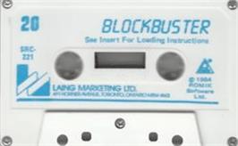 Cartridge artwork for Block Buster on the Commodore VIC-20.