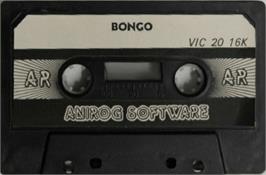 Cartridge artwork for Bongo on the Commodore VIC-20.