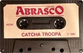 Cartridge artwork for Catcha Troopa on the Commodore VIC-20.