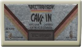 Cartridge artwork for Cave-in on the Commodore VIC-20.