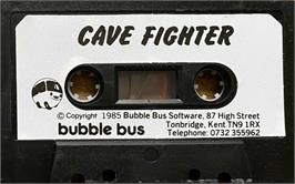 Cartridge artwork for Cave Fighter on the Commodore VIC-20.