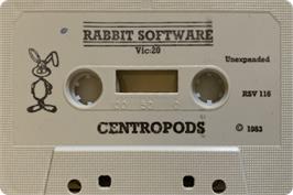 Cartridge artwork for Centropods on the Commodore VIC-20.