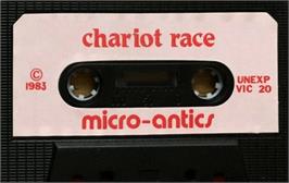 Cartridge artwork for Chariot Race on the Commodore VIC-20.