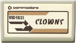 Cartridge artwork for Clowns on the Commodore VIC-20.