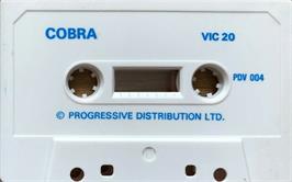 Cartridge artwork for Cobra on the Commodore VIC-20.