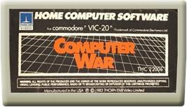 Cartridge artwork for Computer War on the Commodore VIC-20.