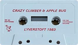 Cartridge artwork for Crazy Climber on the Commodore VIC-20.