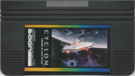 Cartridge artwork for Cyclon on the Commodore VIC-20.