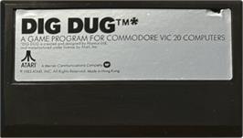 Cartridge artwork for Dig Dug on the Commodore VIC-20.
