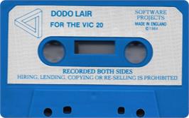Cartridge artwork for Dodo Lair on the Commodore VIC-20.