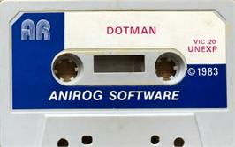 Cartridge artwork for Dot Man on the Commodore VIC-20.