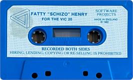 Cartridge artwork for Fatty Henry on the Commodore VIC-20.