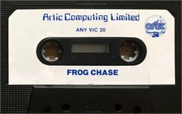 Cartridge artwork for Frog Chase on the Commodore VIC-20.