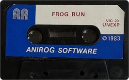 Cartridge artwork for Frogrun on the Commodore VIC-20.