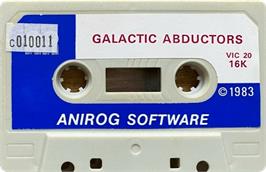Cartridge artwork for Galactic Abductor on the Commodore VIC-20.