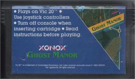 Cartridge artwork for Ghost Manor on the Commodore VIC-20.