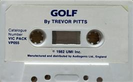 Cartridge artwork for Golf on the Commodore VIC-20.