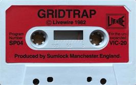 Cartridge artwork for Gridtrap on the Commodore VIC-20.