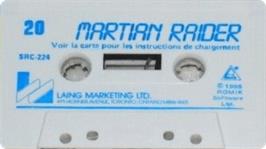 Cartridge artwork for Martian Raider on the Commodore VIC-20.