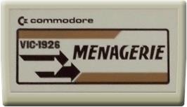 Cartridge artwork for Menagerie on the Commodore VIC-20.