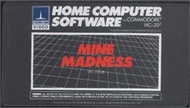 Cartridge artwork for Mine Madness on the Commodore VIC-20.