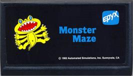 Cartridge artwork for Monster Maze on the Commodore VIC-20.