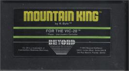 Cartridge artwork for Mountain King on the Commodore VIC-20.