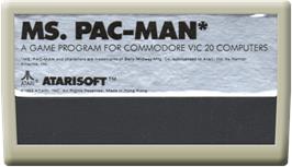 Cartridge artwork for Ms. Pac-Man on the Commodore VIC-20.