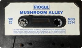 Cartridge artwork for Mushroom Alley on the Commodore VIC-20.