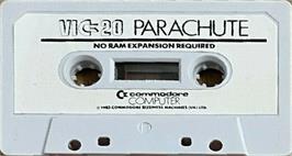 Cartridge artwork for Parachute on the Commodore VIC-20.