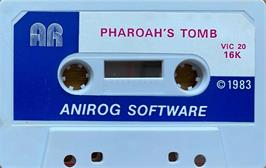 Cartridge artwork for Pharaoh's Tomb on the Commodore VIC-20.