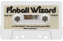 Cartridge artwork for Pinball Wizard on the Commodore VIC-20.