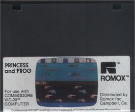 Cartridge artwork for Princess And Frog on the Commodore VIC-20.