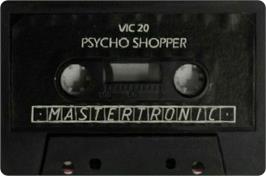 Cartridge artwork for Psycho Shopper on the Commodore VIC-20.