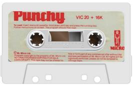 Cartridge artwork for Punchy on the Commodore VIC-20.