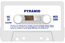 Cartridge artwork for Pyramid on the Commodore VIC-20.