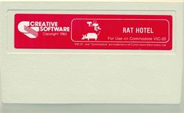 Cartridge artwork for Rat Hotel on the Commodore VIC-20.
