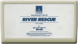 Cartridge artwork for River Rescue on the Commodore VIC-20.