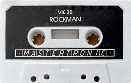 Cartridge artwork for Rockman on the Commodore VIC-20.