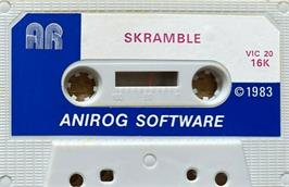 Cartridge artwork for Skramble (Livewire) on the Commodore VIC-20.