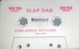 Cartridge artwork for Slap Dab on the Commodore VIC-20.
