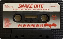 Cartridge artwork for Snake Bite on the Commodore VIC-20.
