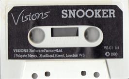 Cartridge artwork for Snooker on the Commodore VIC-20.