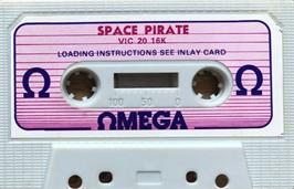 Cartridge artwork for Space Pirate on the Commodore VIC-20.