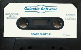 Cartridge artwork for Space Shuttle on the Commodore VIC-20.