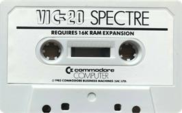Cartridge artwork for Spectre on the Commodore VIC-20.