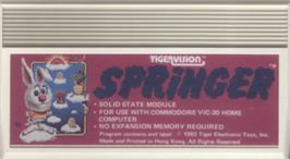 Cartridge artwork for Springer on the Commodore VIC-20.
